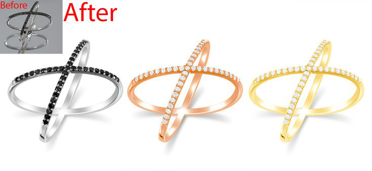 Jewelry photo editing or retouching like 3d look